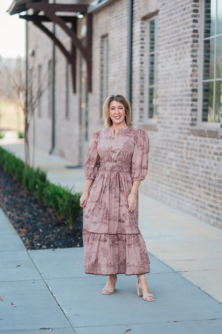 Shortbread Tiered Midi Dress