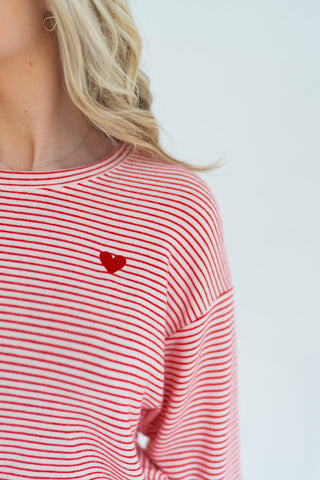 Z Supply Bisous Stripe LS Top - barndoorboutiquetn