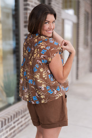 Golden Petals Top - barndoorboutiquetn