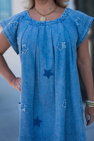 Wish Upon A Star Mini Dress - barndoorboutiquetn