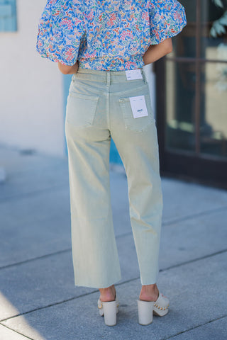 Vervet Desert Sage Wide Leg Jeans - barndoorboutiquetn