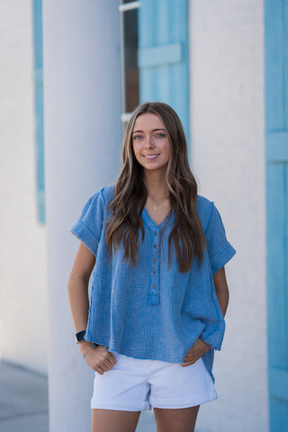 Countryside Ruffle Blouse - barndoorboutiquetn