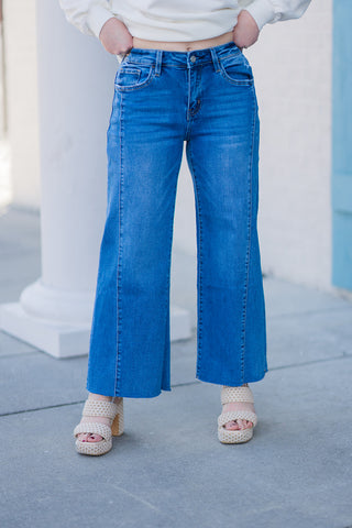 Vervet Punctual Wide Leg Jeans - barndoorboutiquetn