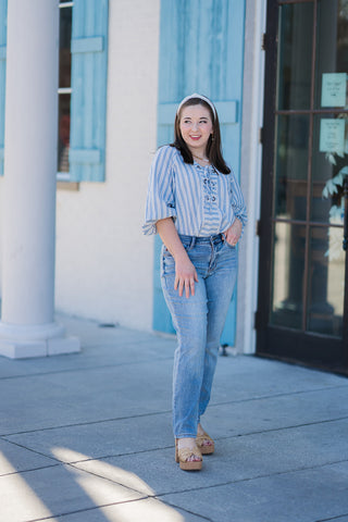 Tidal Waves Blouse - barndoorboutiquetn