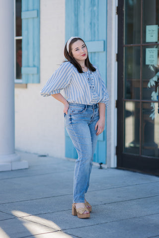 Tidal Waves Blouse - barndoorboutiquetn