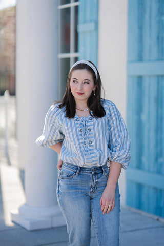 Tidal Waves Blouse - barndoorboutiquetn