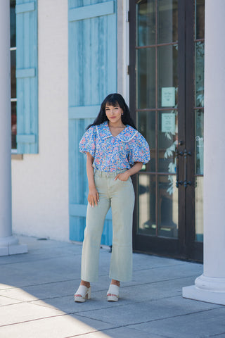 Fine China Blouse - barndoorboutiquetn