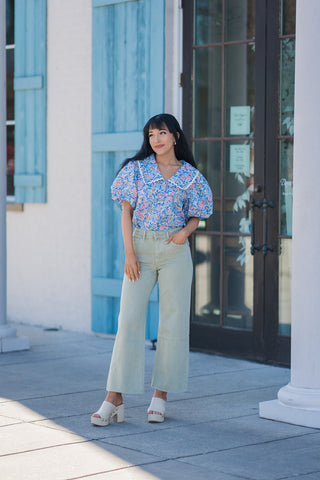 Fine China Blouse - barndoorboutiquetn