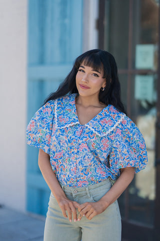 Fine China Blouse - barndoorboutiquetn