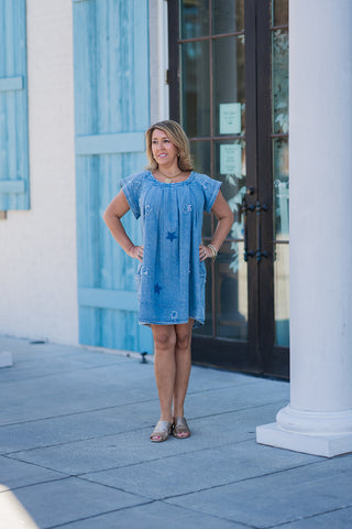 Wish Upon A Star Mini Dress - barndoorboutiquetn