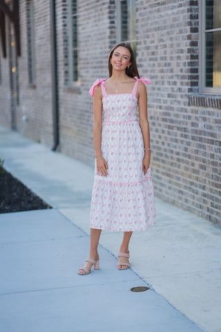 Darling Damsel Midi Dress - barndoorboutiquetn