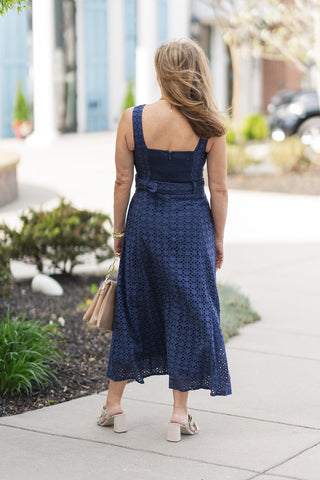 Midnight Meadow Midi Dress - barndoorboutiquetn