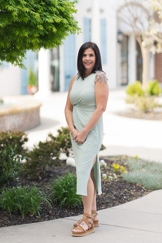 Saltwater Breeze Slit Dress - barndoorboutiquetn