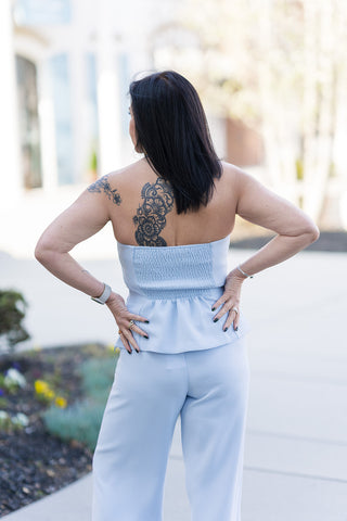 Wisteria Whisper Peplum Top - barndoorboutiquetn