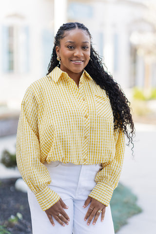 Meadow Picnic Button Down - barndoorboutiquetn