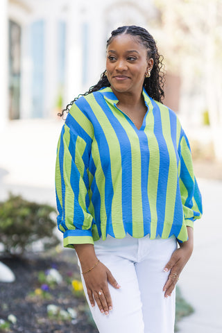 Key Lime Coastal Top - barndoorboutiquetn