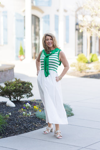 Garden Estate Striped Dress - barndoorboutiquetn