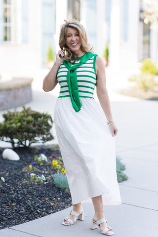 Garden Estate Striped Dress - barndoorboutiquetn