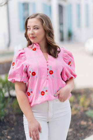 Petal Promenade Top - barndoorboutiquetn