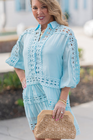 Whimsical Wave Mini Dress - barndoorboutiquetn