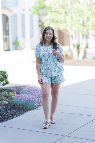 Magnolia Garden Sleep Shorts - barndoorboutiquetn