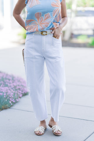 Vervet White Willow Barrel Jeans - barndoorboutiquetn