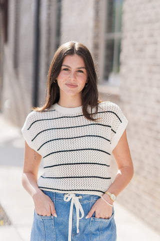 Z Supply Ines Striped Sweater - barndoorboutiquetn
