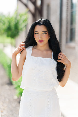 Seraphim Eyelet Top - barndoorboutiquetn