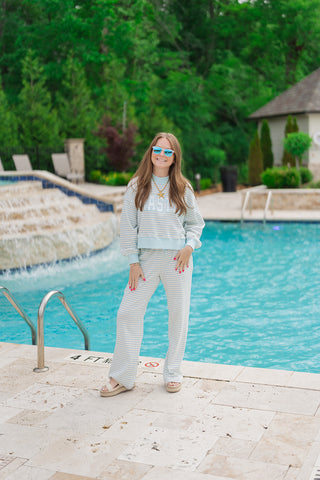 Malibu Morning Stripe Sweatshirt - barndoorboutiquetn