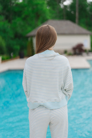Malibu Morning Stripe Sweatshirt - barndoorboutiquetn