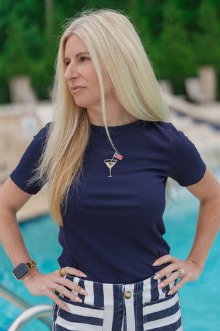 The Stars, Stripes, & Sips Baby Tee - barndoorboutiquetn