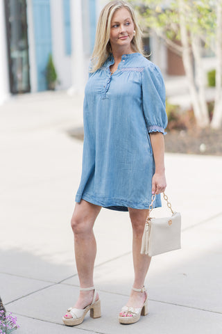 Canyon Sky Ruffle Dress - barndoorboutiquetn