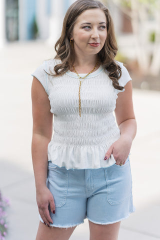 Baby-Doll Smocking Tee - barndoorboutiquetn