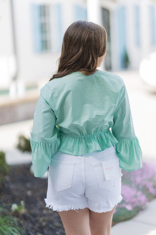 Ruffled Romance Blouse - barndoorboutiquetn