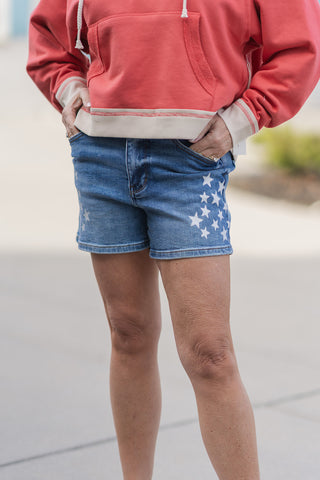 Judy Blue All-American Star Shorts - barndoorboutiquetn