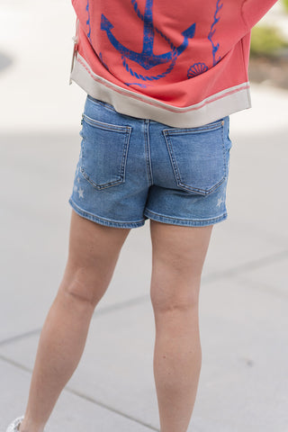 Judy Blue All-American Star Shorts - barndoorboutiquetn