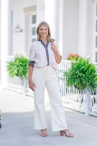 Mosaic Meadow Blouse - barndoorboutiquetn
