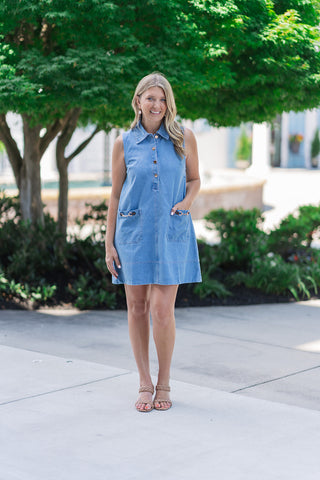 Blue Jean Baby Mini Dress - barndoorboutiquetn