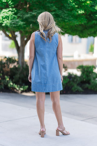 Blue Jean Baby Mini Dress - barndoorboutiquetn
