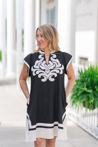 Baroque Beauty Mini Dress - barndoorboutiquetn