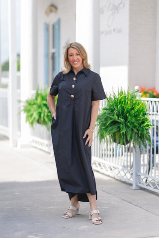 Mod Minimalist Midi Dress - barndoorboutiquetn