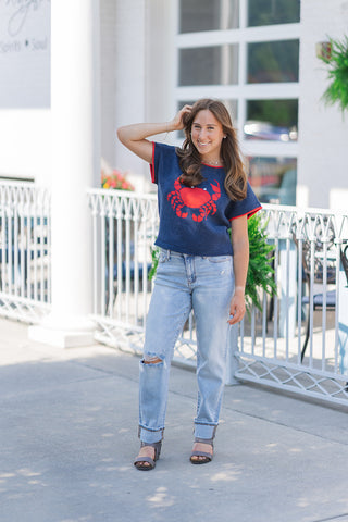 Pinch-Me Patriotic Knit Top - barndoorboutiquetn