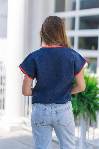 Pinch-Me Patriotic Knit Top - barndoorboutiquetn