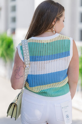 Sunday Sunrise Knit Vest - barndoorboutiquetn
