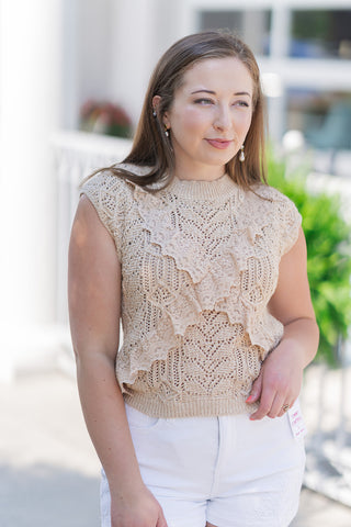 Sundance Ruffle Knit Top - barndoorboutiquetn