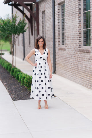 Midnight In Paris Midi Dress - barndoorboutiquetn