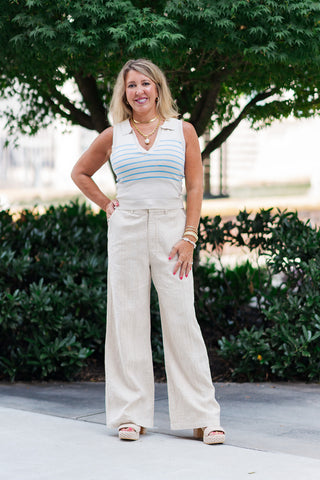 Mariner Knit Polo Tank - barndoorboutiquetn