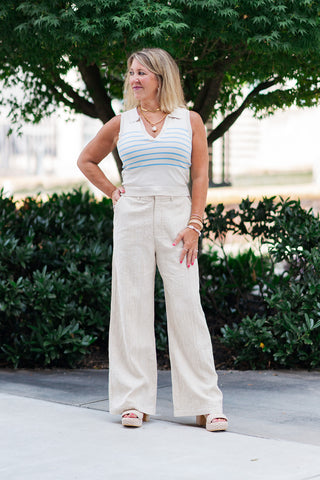 Mariner Knit Polo Tank - barndoorboutiquetn