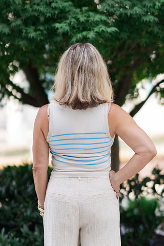 Mariner Knit Polo Tank - barndoorboutiquetn