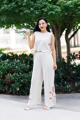 Cherry Kiss Linen Pants - barndoorboutiquetn